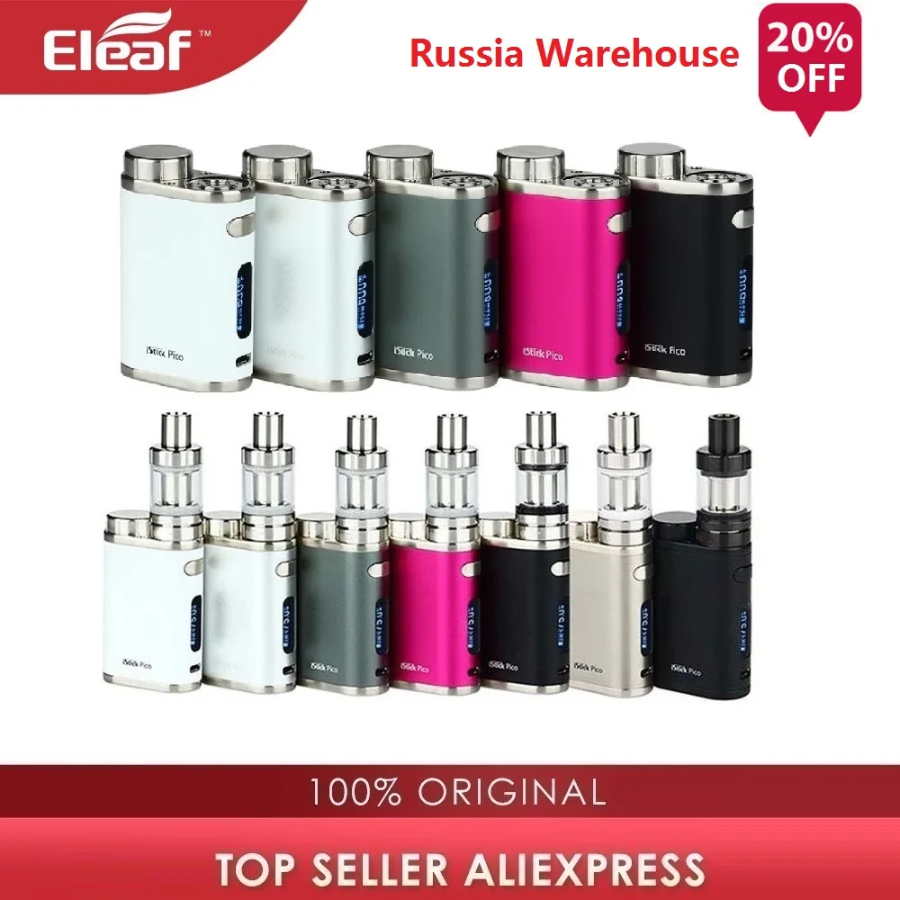 Оригинальный 75 Вт Eleaf iStick Pico TC бокс мод Vape испаритель электронная сигарета без 18650