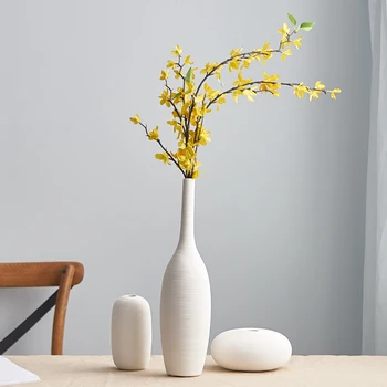 

Hot Selling New White Ceramic Flower Arrangement Small Vase Home Decoration Small Vase Tabletop Ornament Home Decoration Vase