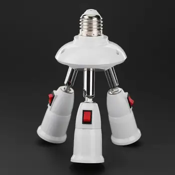 

Adjustable E27 Splitter 3/4 Heads Lamp Base LED Light Bulb Holder Adapter Converter Socket Lamp Bulb Holder Lamp Base