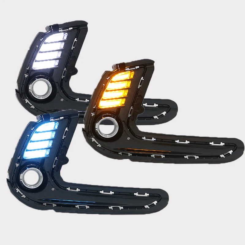 US $75.60 2Pcs LED fog lamp For Hyundai Avante AD Elantra 2016 2017 2018 Turn signal style Relay 12V LED Car DRL daytime running lights