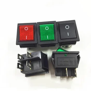 

5pcs KCD4 Rocker Switch ON-OFF 2 Position 4 Pins Electrical equipment With Light Power Switch 16A 250VAC/ 20A 125VAC