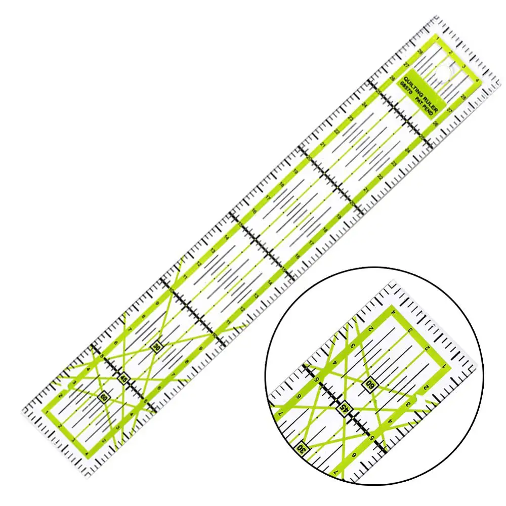 

Double-color Ruler Patchwork Feet Tailor Yardstick Cutting Quilting DIY Handmade Sewing Ruler Tools