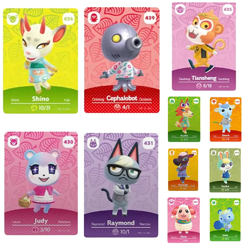 48pcs Animal Crossing Amiibo Card Shino Sasha Ione Raymond Serie 5 Ankha Pietro for Switch Lite Wii U New 3DS ACNH Set | Игрушки и хобби