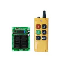 Interruptor de Control remoto por radio, receptor de sistema, transmisor de luz, potencia, 433mhz, DC 12V, 6 CANALES, RF, inalámbrico