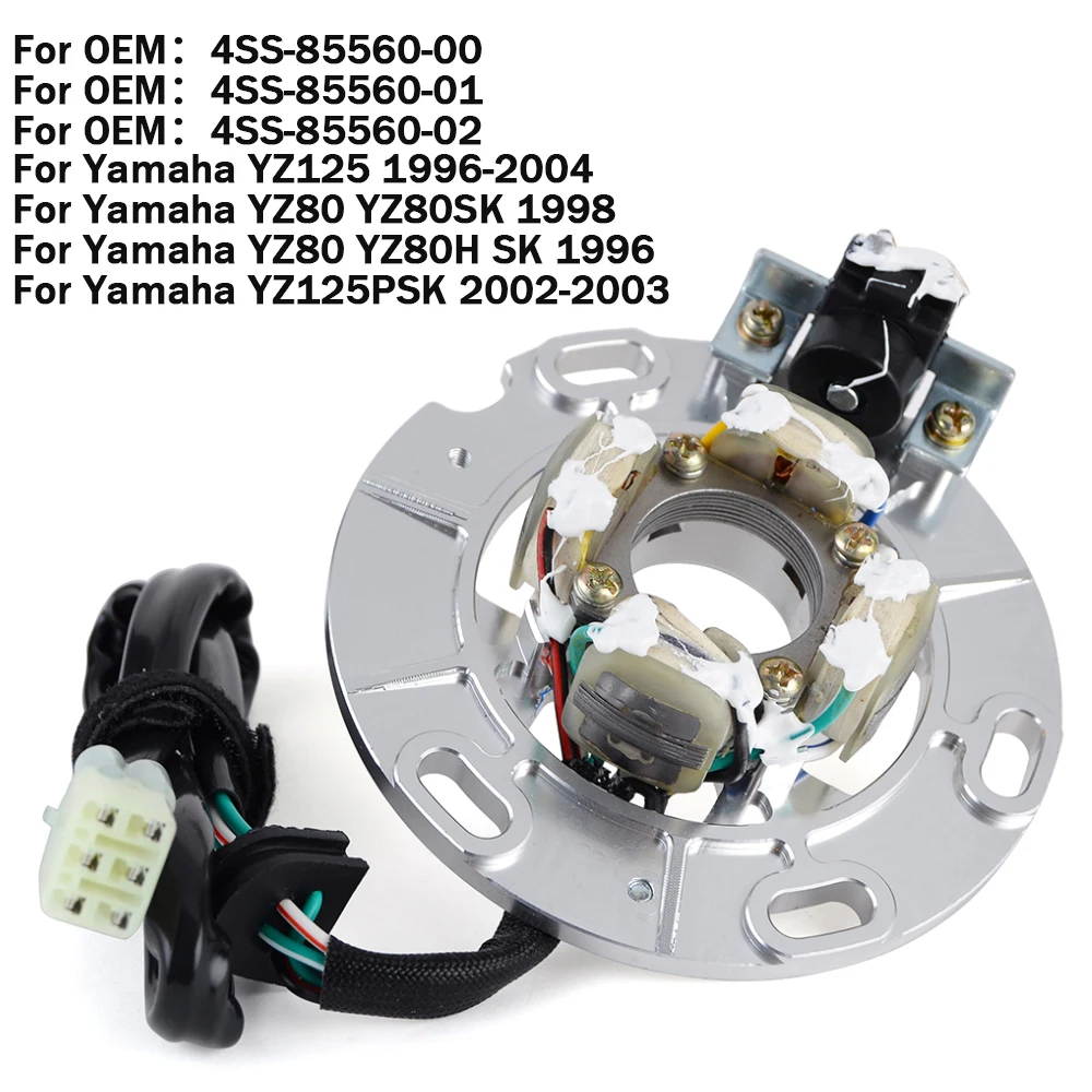 Катушка статора магнитного зажигания для мотоцикла Yamaha YZ125 YZ 125 1996-2004 YZ80 YZ80SK YZ80H 80