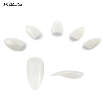 

KADS 500pcs/bag Acrylic False Nail Art Tips Clear Natural White Sharp Ending Stiletto Full cover Salon for false nails