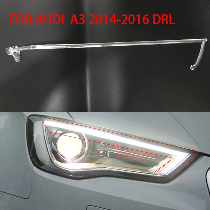 2 Pcs For Audi A3 20132015 Drl Headlight Light Guide Plate Daytime Running Light Tube Car