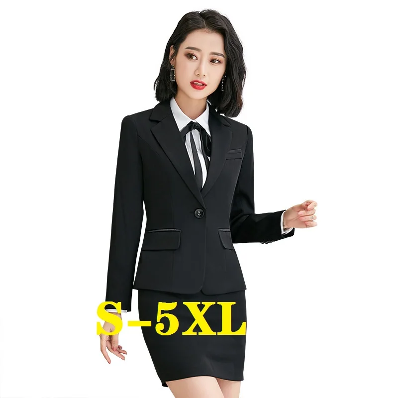 Blazer Women 2021 Autumn Women's jacket Blazers Jackets Female Work Office Lady Suit 5XL Black Business Women's Blazer Slim Coat