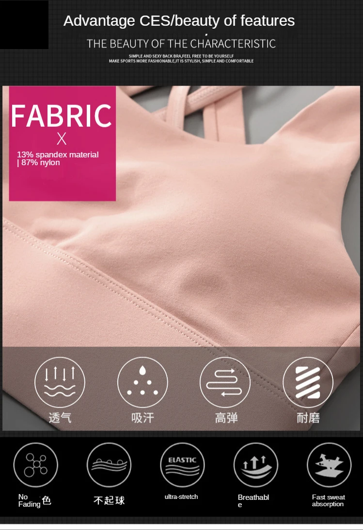 Women Sports Bra Push Up Crop Top Female Fitness Gym Bra Hollow Breathable Top Running Yoga Bra Athletic Sportswear Big size