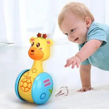 

Giraffe Shape Tumbler Preschool Storys Telling Machine Kids Interactive Sing Toys For Child With Glowing LED Light Sound Music