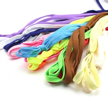 4" разноцветные спортивные кроссовки плоские шнурки темно-синий(110 см