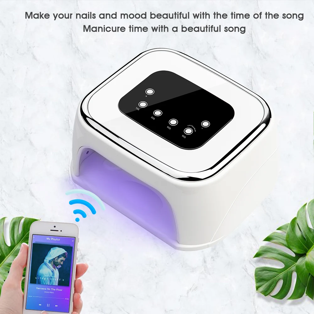 Bluetooth динамик УФ-лампа для ногтей 42 светодиодный Гель-лак для ногтей сушилка музыкальный плеер отверждающий светильник для ногтей светодиодный светильник с автоматическим зондированием для ногтей