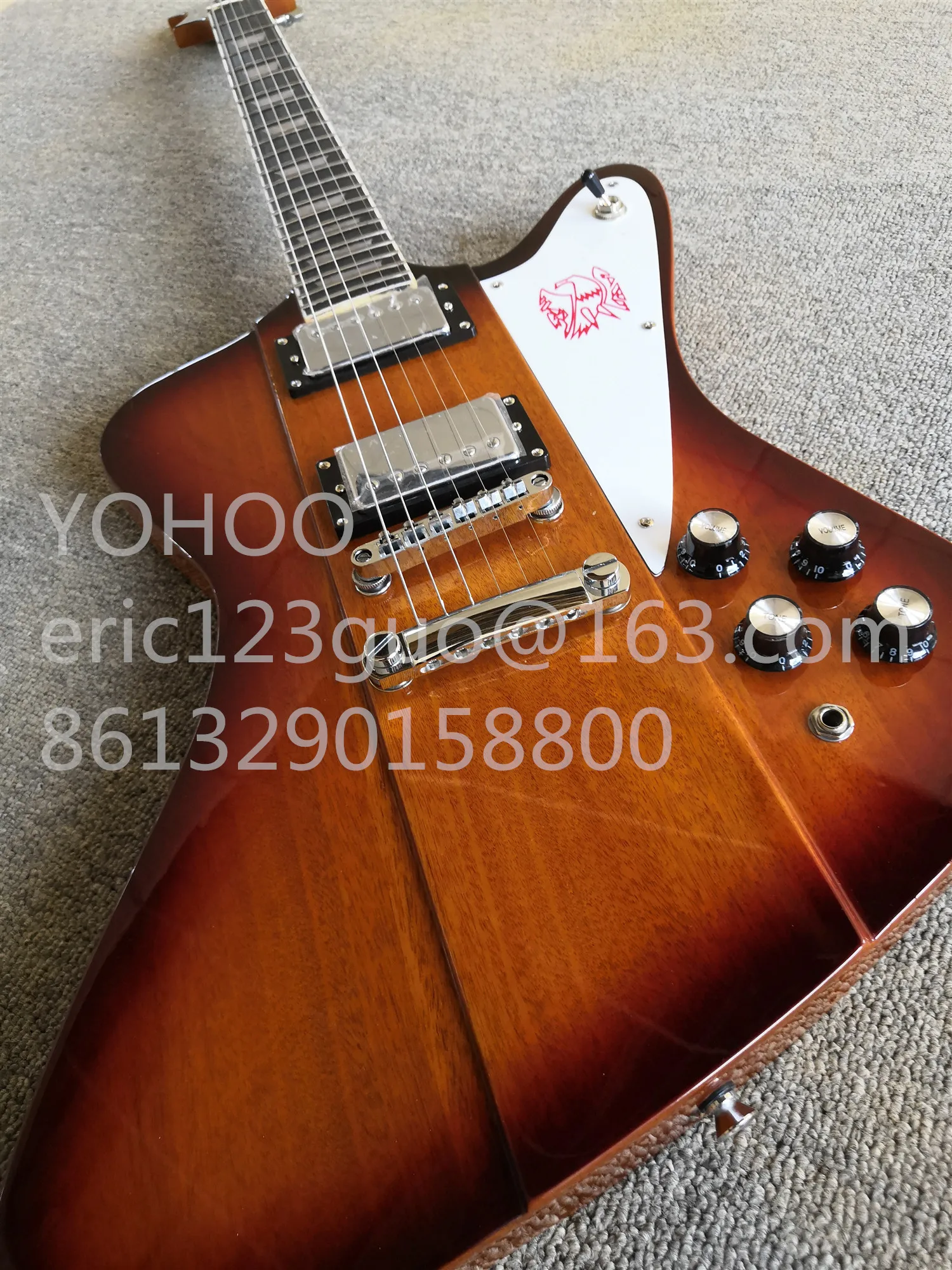 

Custom Sunburst Fire bird electric guitar HH Pickups Chrome Hardwares.customized,Paypal available!Y-15