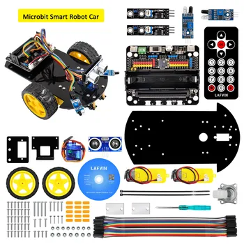 

New! LAFVIN Smart Robot Car V2.0 for Microbit Robot without Micro:bit Main Board