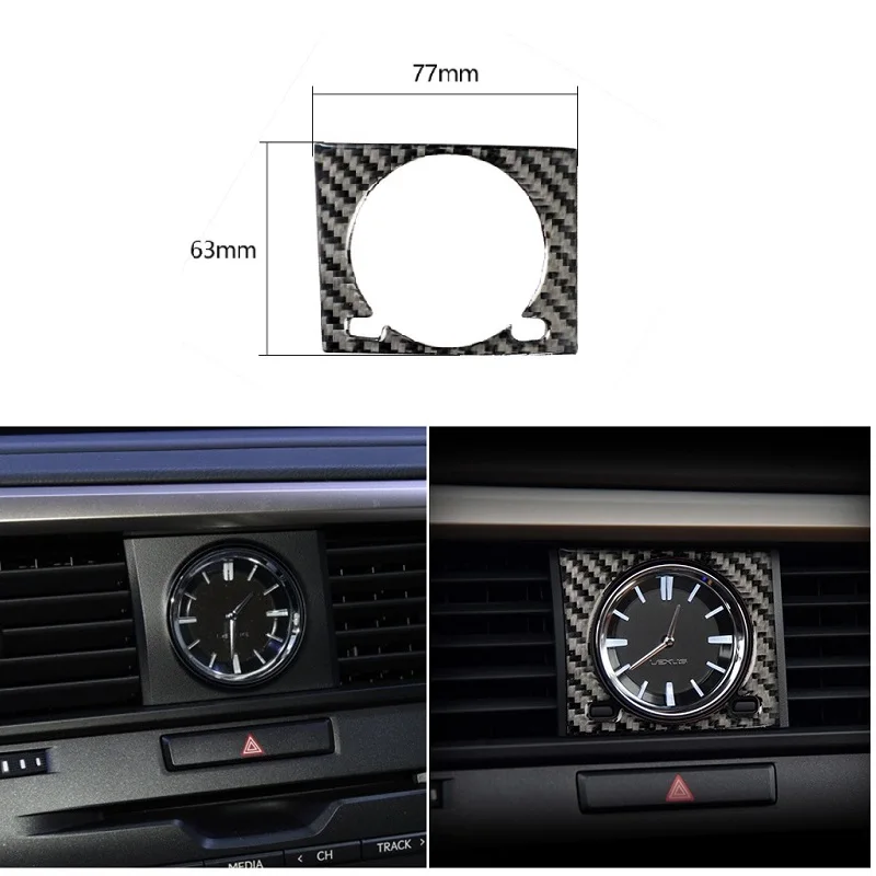 

Подходит для Lexus RX300 270 200T 450H 2016-2019, углеродное волокно, центральные часы для приборной панели автомобиля, декоративное кольцо, крышка, автомобильная наклейка