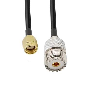 

RF Extension LMR200 Cable UHF SO239 Female to SMA Male Plug Adapter for Yaesu Icon Alinco Kenwood Wouxun TYT Amateur Radios
