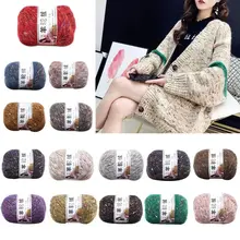 50 г искусственный альпака, плюшевая шерстяная пряжа, ручная вязка, цветная грубая средняя толщина, вязаная крючком нить, сделай сам, для шарфа, свитера, жилета