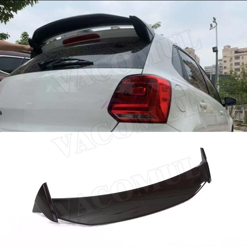 Задний спойлер на крышу из углеродного волокна крылья для Volkswagen VW Polo 2014-2018 ABS