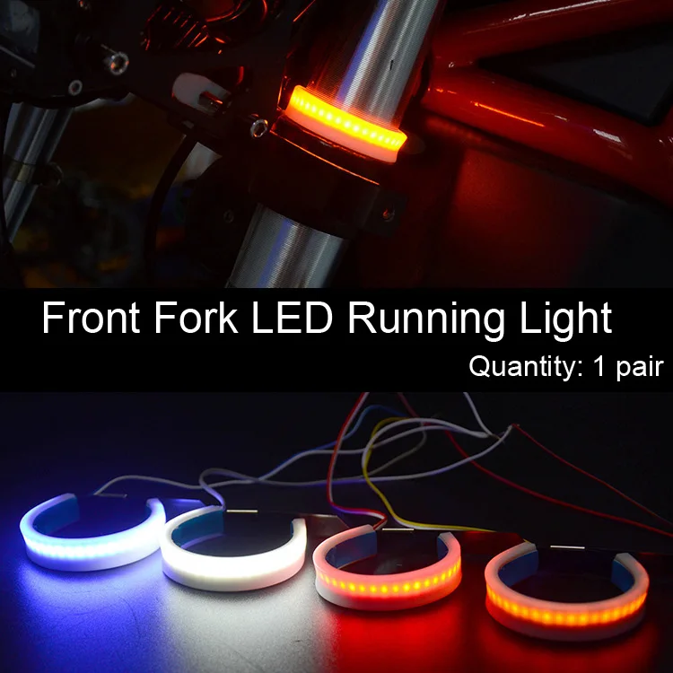 

For SUZUKI GSX-S 750 GSX650F GSF650 BANDIT GSX1250 F/SA Motorcycle Front Fork Shock Absorber LED Turn Signal Day Running Light