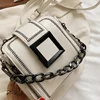 New PU Leather Retro Chains Hasp Shoulder Bag Small Delicate Bucket Bags Female Crossbody Bag Ladies Handbag ► Photo 3/6