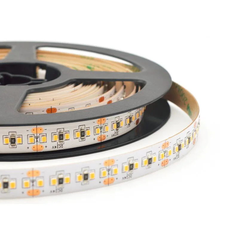 

5M 2216 SMD LED Strip DC24V Flexible LED Strip light, 9.6W/M CRI 90 120led/M per meter White PCB Board, 2216 High lumen tape