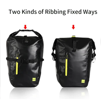 

25L Frame Rear Rack Unilateral Waterproof Pouch Travel Bicycle Bag Storage Racing Cycling Carrier Outdoor Large Capacity Pannier
