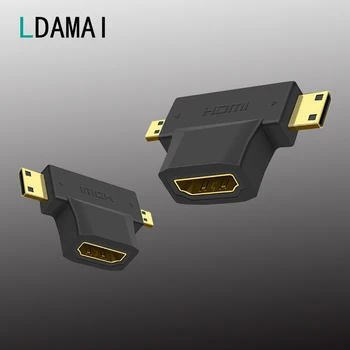 

Micro HDMI to HDMI Adapter HD Micro Mini HDMI Male to HDMI Female Cable Connector Converter For Tablet Camera Extender Coupler