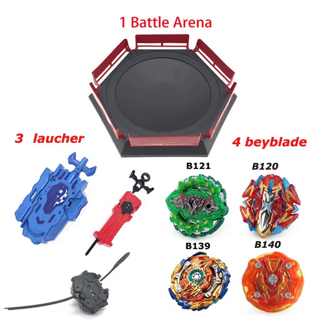 Лучшие продажи пусковые устройства Beyblades игрушки Арена Bayblades Toupie Металл взрыв Avec Бог волчок Bey Blade игрушка - Цвет: 09 set