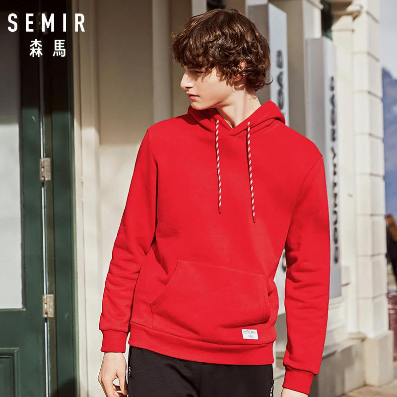 Мужская толстовка с капюшоном SEMIR бархатная новинка 2020 зимнее Трендовое пальто