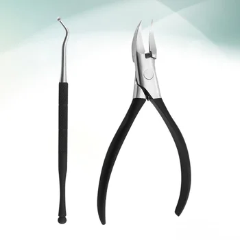 

1 Set 2pcs Nail Clippers Safe Stainless Steel Portable Manicure Set Nail Clippers Toenails Cutter Clippers Grooming Kit