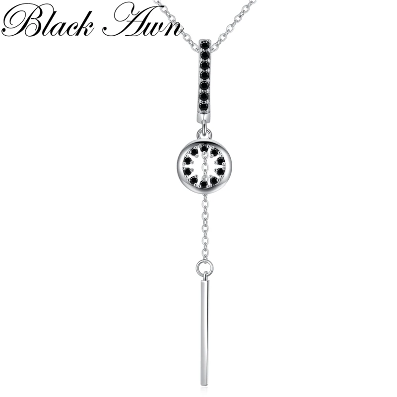 BLACK AWN 2025 New Silver Color Slide Necklace Women Jewelry Classic Round Necklaces&Pendants K073 pendant necklace,silver necklace