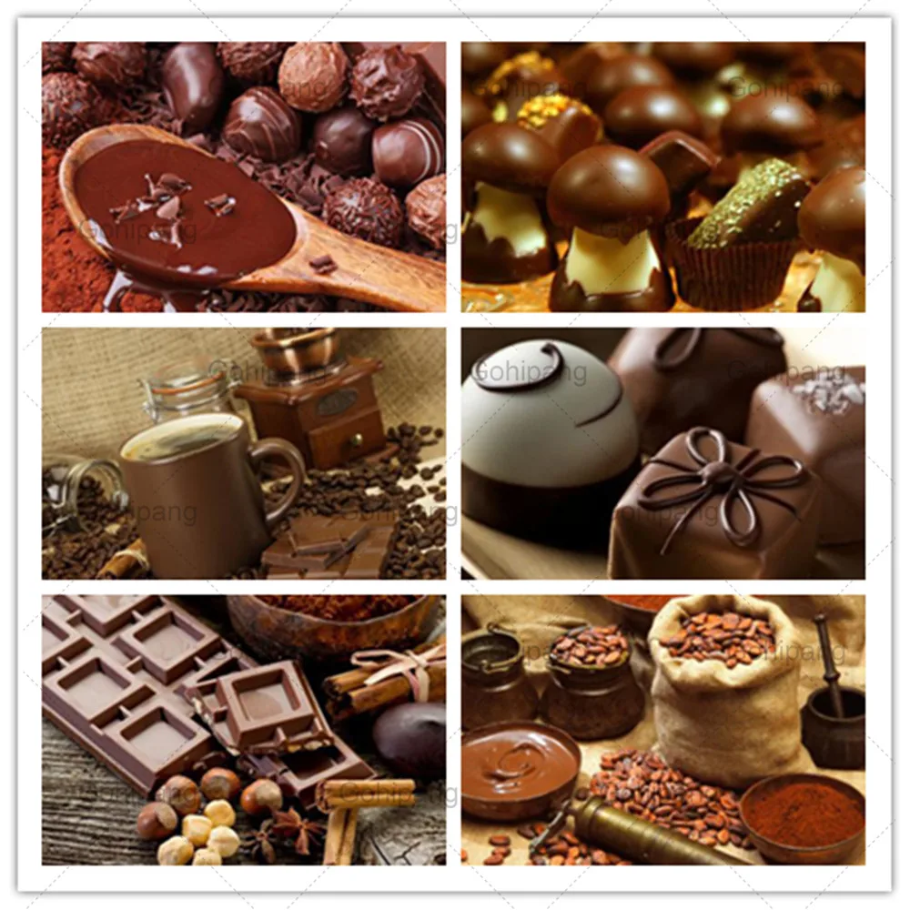 

Diy Diamond Painting Chocolate Cake Full Drill Diamond Mosaic Food Desserts Cross Stitch Nordic Art Wall Decoration Gifts Print