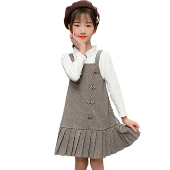 

Teen Girls Clothing Plaid Pattern Girl Clothes Blouse + Dress Tracksuit For Girl Chinese Style Children's Clothes 6 8 10 12 14