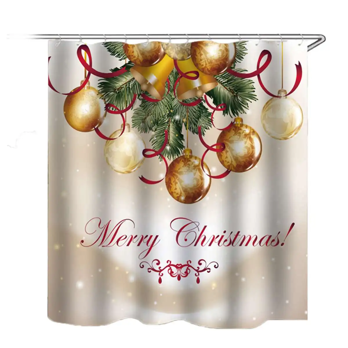 07 Merry Christmas Водонепроницаемая занавеска для ванной, занавеска для душа из полиэстера с рождественским рисунком, занавеска для ванной, нескользящий коврик для ванной, покрывало для туалета, ковер - Цвет: 07