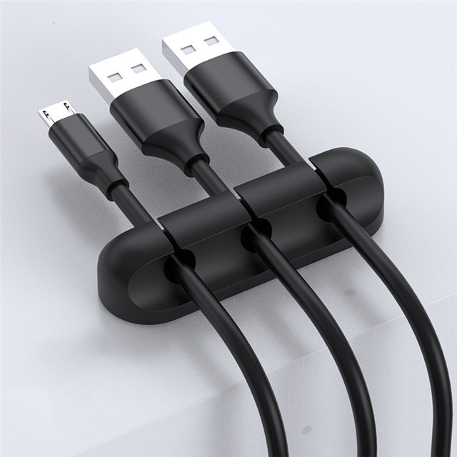 Fixed Organizer Silicone USB Cable Winder Desktop Tidy Management Clips Cable Holder For Mouse Headphone Wire Organizer