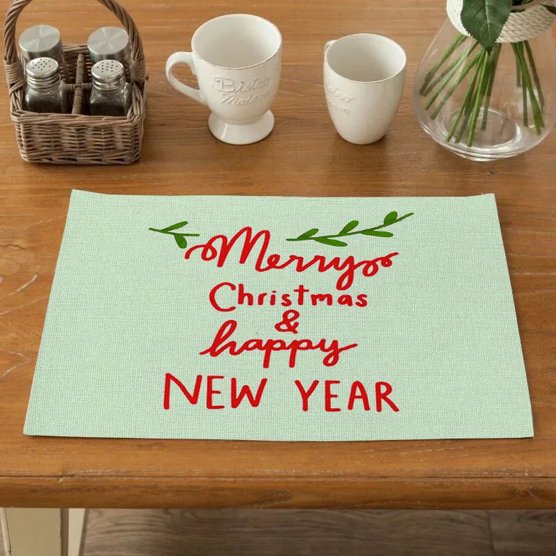 Ttlife Christmas Decor Table Mats Durable Dinner Placemats Ttlife Christmas Decor Table Mats