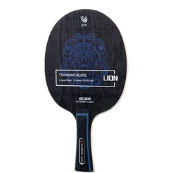 1pc Ping Pong Racket Short Long Handle Carbon Fiber&Aryl Group Fiber 7 Ply Table Tennis Blade for Beginner and Advanced Players