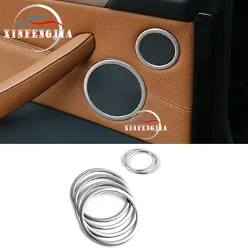 

For BMW X5 X6 E70 E71 08-14 6x Stainless Door Speaker Audio Ring Cover Trim Garnish