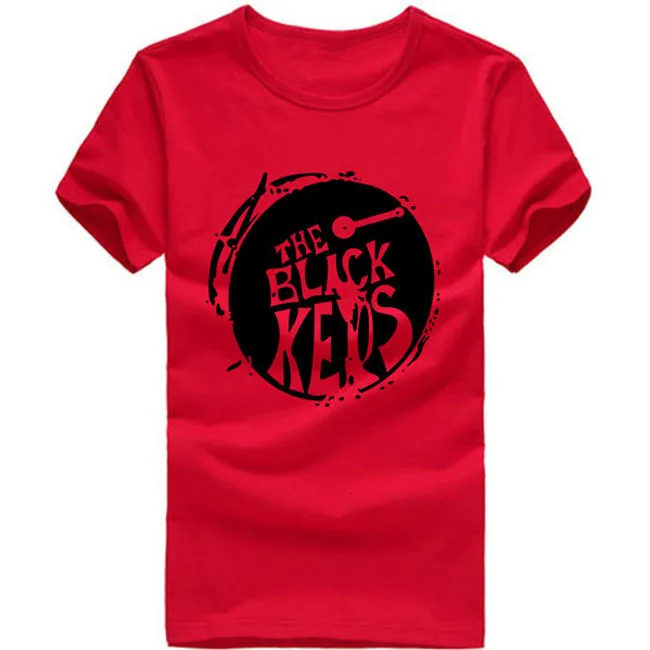 red Футболки one yona The Black Keys, мужские повседневные футболки с рисунком барабана, хлопковые футболки с круглым вырезом, мужские футболки с короткими рукавами - Цвет: red