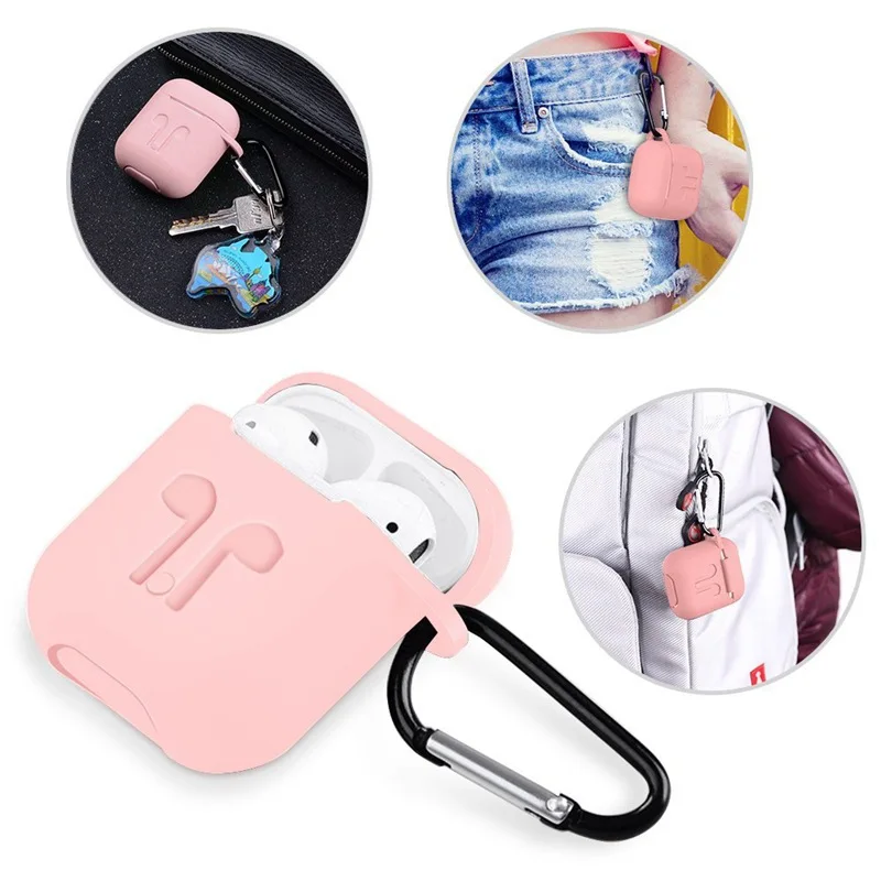 Мягкий силиконовый чехол 5 в 1 для Apple Air Pods Airpods противоударный наушников iphone 7 8