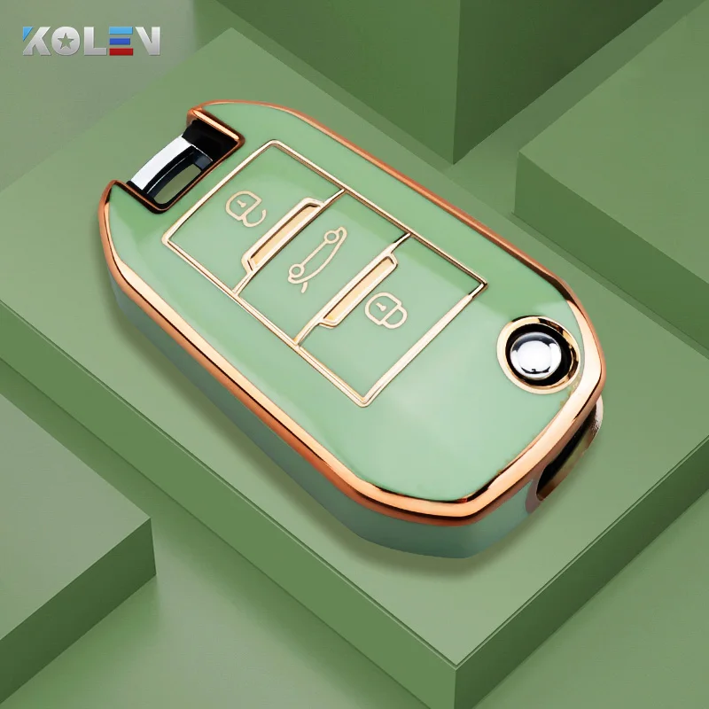 Luxury TPU Car Flip Key Case Cover Shell - Keyless Fob Protection