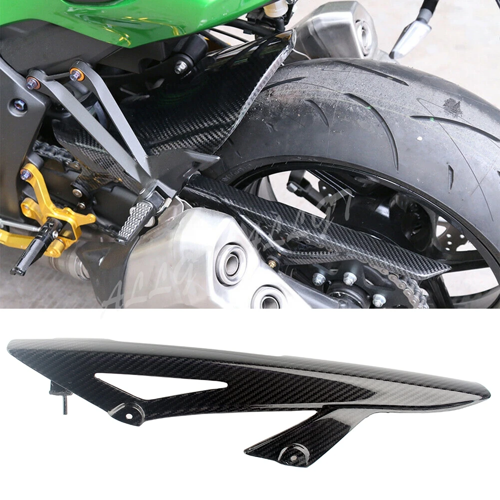 Carbon Fiber Chain Protector Guard Cover Rear Mud For Kawasaki Z1000 2010 2011 2012 2013 2014 2015 2016 2017 | Автомобили и