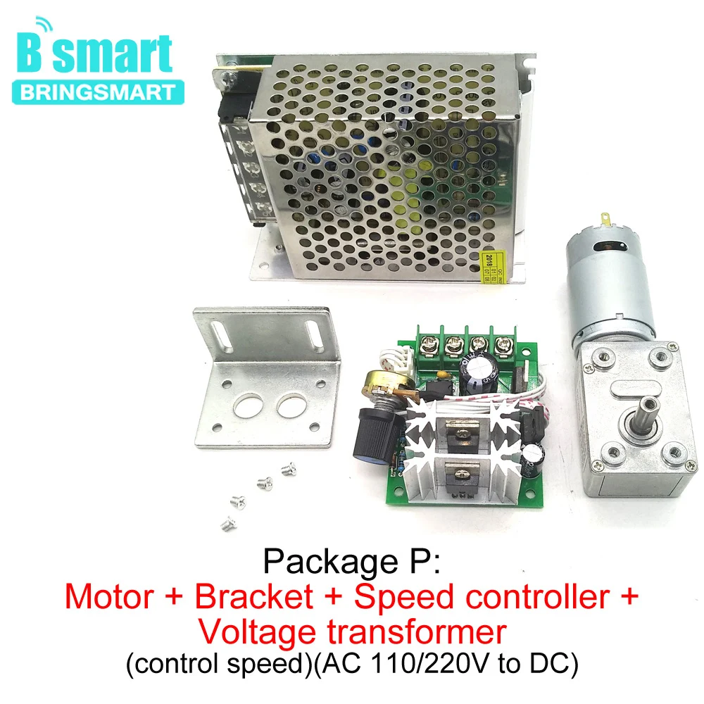Bringsmart 12V червь Шестерни мотор-редуктор постоянного тока мини редуктор мотора червячным Шестерни коробка двигателя самоблокирующийся Шестерни ed мотор JGY-395