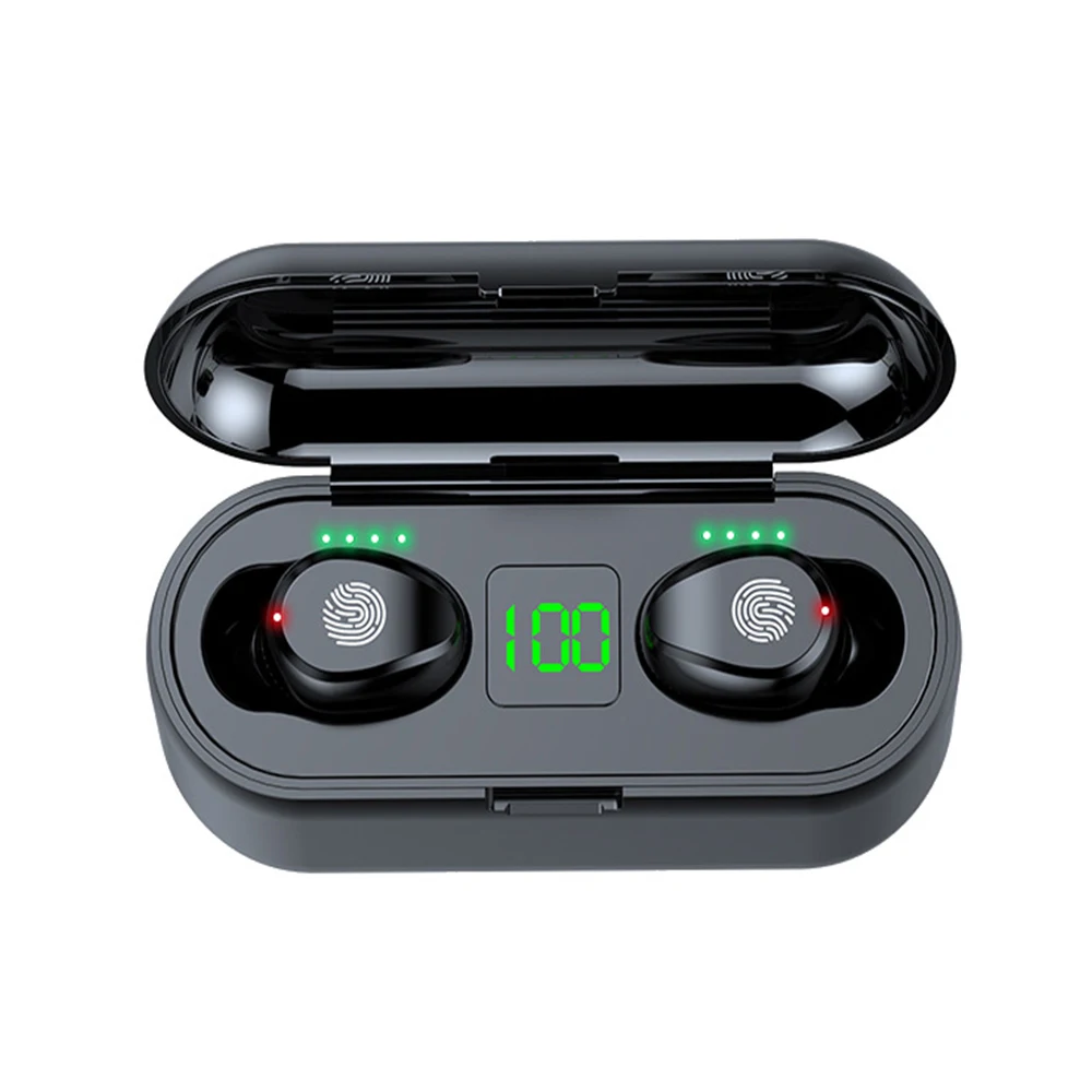 Светодиодный дисплей Bluetooth наушники 5 0 IPX7 водонепроницаемые 8D стерео вкладыши TWS