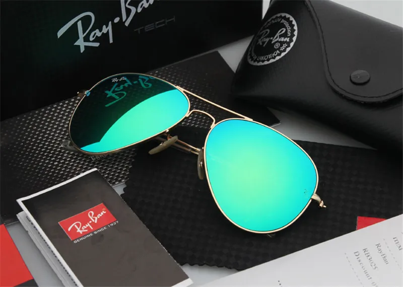 Лидер продаж, солнцезащитные очки RayBan RB3025 для мужчин/женщин, Ретро стиль, солнцезащитные очки Ray Ban Aviator RB3025