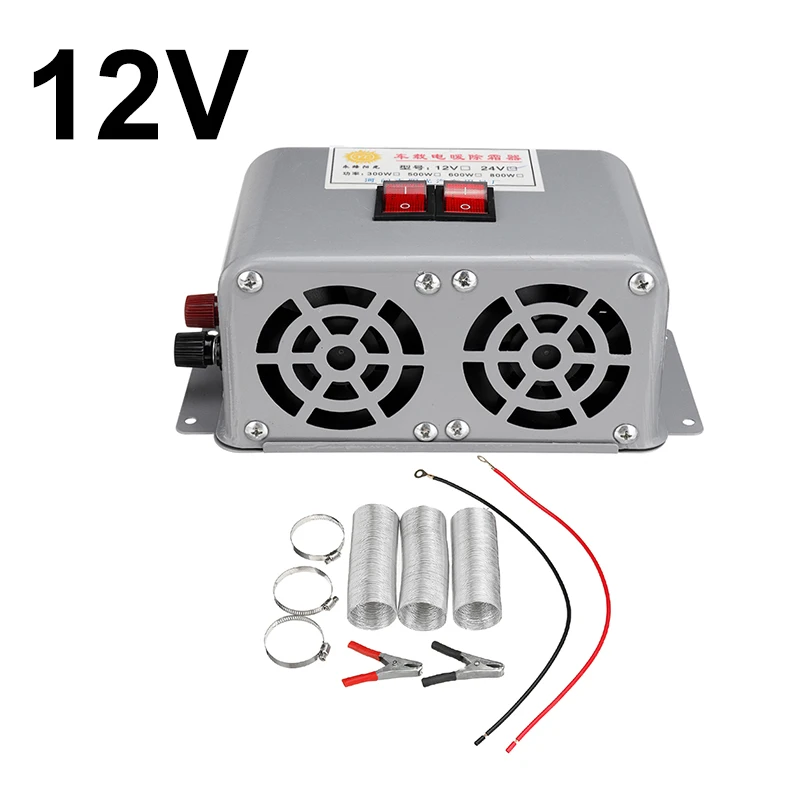 Автомобильный Электрический обогреватель, вентилятор, 800 Вт, 12 В/24 В, автоматический вентилятор для подогрева воздуха, парковочный обогреватель, стеклянный размораживатель для автомобиля, дома на колесах, трейлеров - Название цвета: 12V