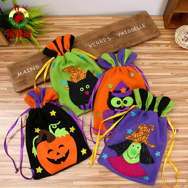 HEFLASHOR материалы для декораций на Хэллоуин матовая ткань конфеты сумка-мешок на шнурке PropsThank вам подарок подарочные пакеты для вечеринки