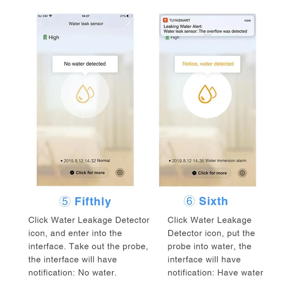 Wifi датчик утечки воды уровень утечки потока сигнализации детектор бак защита от перелива Tuya Smart Life App домашний дом дистанционное управление