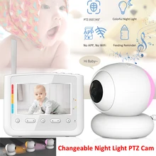 

4.3" LCD Digtal Color Video Baby Monitor Changeable Night Light Sound Detection Temperature Alarm Two Way Talk Feeding Baby Care