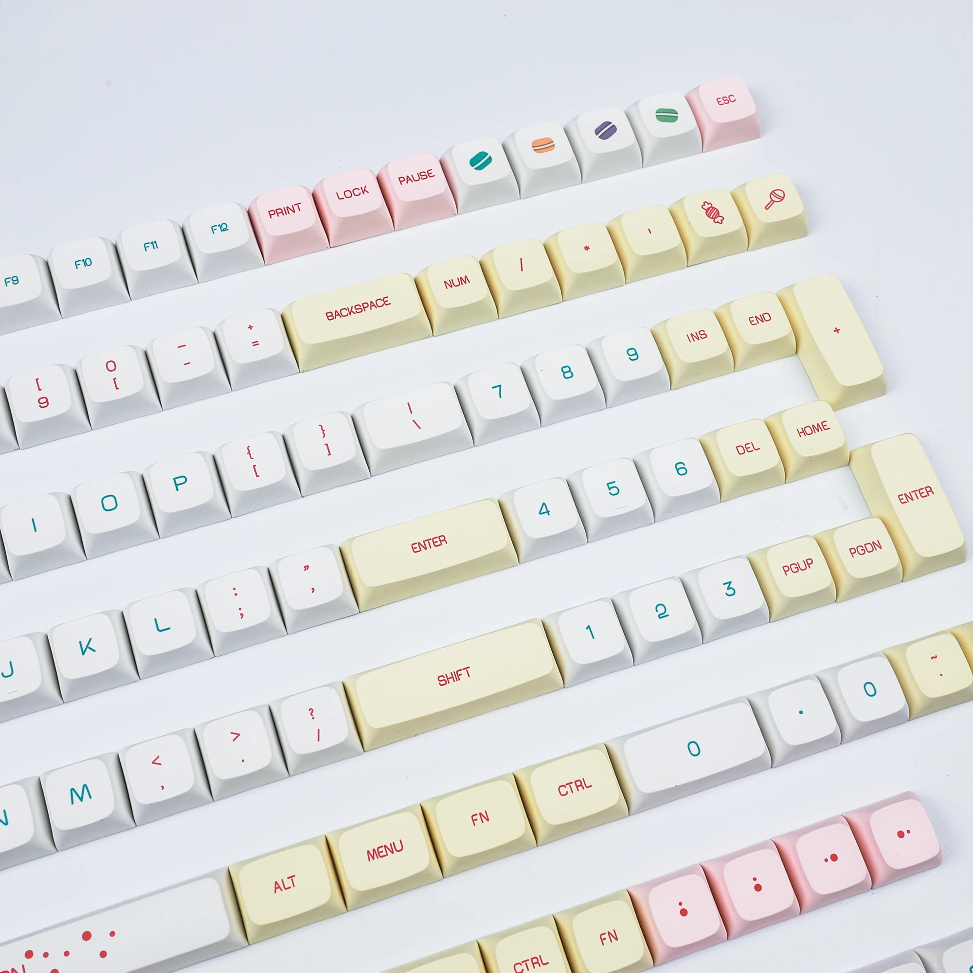 Zda Perfil 146 Chave Macaroon Corante Sub Pbt Gk61 Keycaps para Teclado Mecânico 104 87 61 Semelhante a Xda 60 Gk61x Gmmk Keychron - Imagem 2